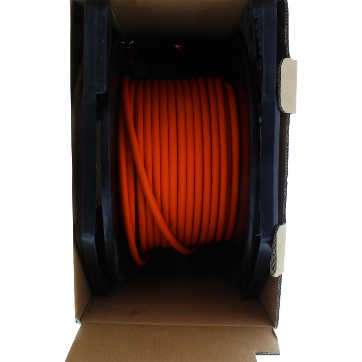 Imagine Rola 50m cablu de retea RJ45 Cat.7A S/FTP PiMF LSOH Orange, InLine IL70050I